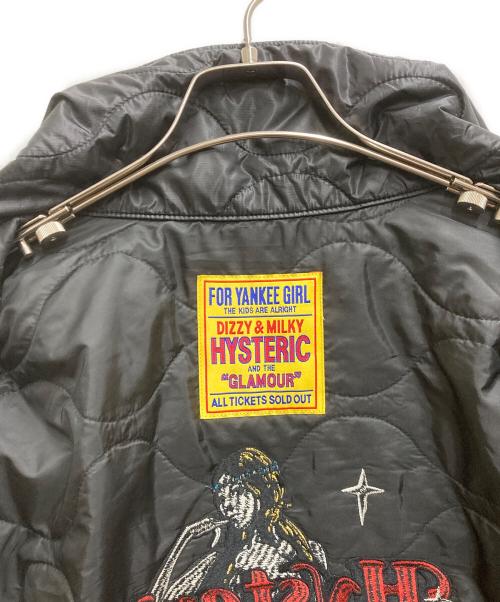 Hysteric Glamour（ヒステリックグラマー）Hysteric Glamour (ヒステリックグラマー) GIRL WASTED刺繍 オーバーサイズブルゾン ブラック サイズ:FREEの古着・服飾アイテム