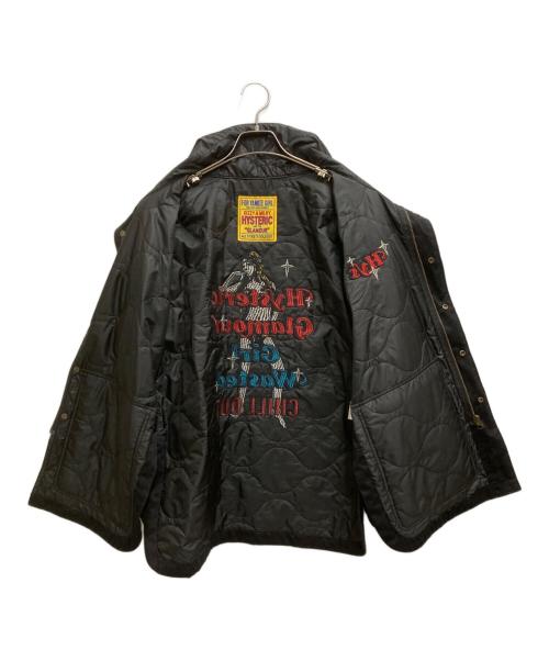 Hysteric Glamour（ヒステリックグラマー）Hysteric Glamour (ヒステリックグラマー) GIRL WASTED刺繍 オーバーサイズブルゾン ブラック サイズ:FREEの古着・服飾アイテム