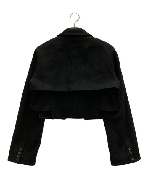 UN3D.（アンスリード）UN3D. (アンスリード) レイヤードウールショートジャケット ブラック サイズ:Ⅿの古着・服飾アイテム