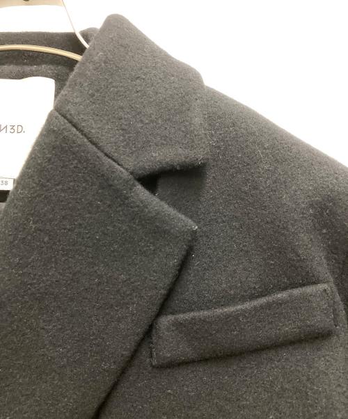 UN3D.（アンスリード）UN3D. (アンスリード) レイヤードウールショートジャケット ブラック サイズ:Ⅿの古着・服飾アイテム