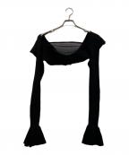 FRANGANTフランゴン）の古着「クロップドニット」｜ブラック