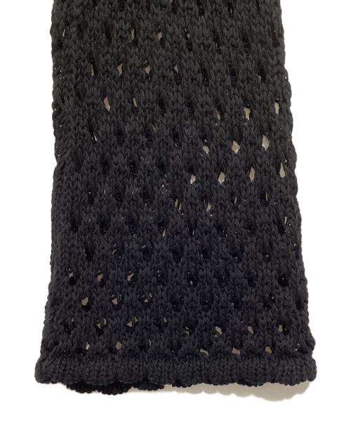 SELENAHELIOS（セレナヘリオス）SELENAHELIOS (セレナヘリオス) メッシュカーディガン ブラック サイズ:サイズタグ切れ有の古着・服飾アイテム