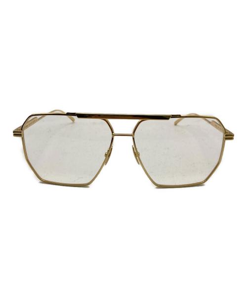 BOTTEGA VENETA（ボッテガベネタ）BOTTEGA VENETA (ボッテガベネタ) パイロットサングラス ゴールド サイズ:60□13-145 XLの古着・服飾アイテム