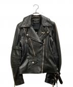 DOLCE & GABBANAドルチェ＆ガッバーナ）の古着「ジップデザインライダースジャケット」｜ブラック