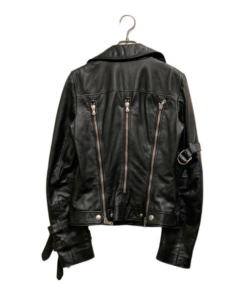 DOLCE & GABBANA（ドルチェ＆ガッバーナ）DOLCE & GABBANA (ドルチェ＆ガッバーナ) ジップデザインライダースジャケット ブラック サイズ:38の古着・服飾アイテム