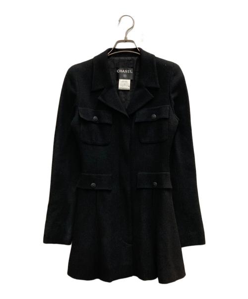 CHANEL（シャネル）CHANEL (シャネル) ココボタン ウール ジャケット ブラック サイズ:36の古着・服飾アイテム