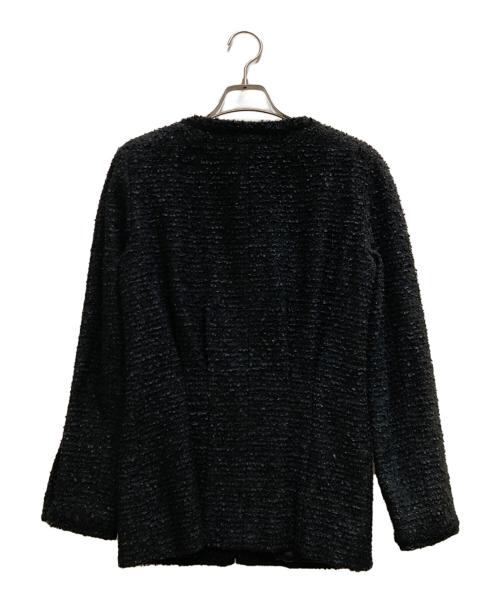CHANEL（シャネル）CHANEL (シャネル) ツイードジップジャケット ブラック サイズ:36の古着・服飾アイテム