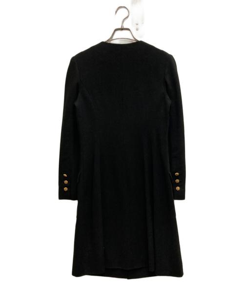 CHANEL（シャネル）CHANEL (シャネル) グリポアボタンロングジャケット/コート ブラック サイズ:40の古着・服飾アイテム