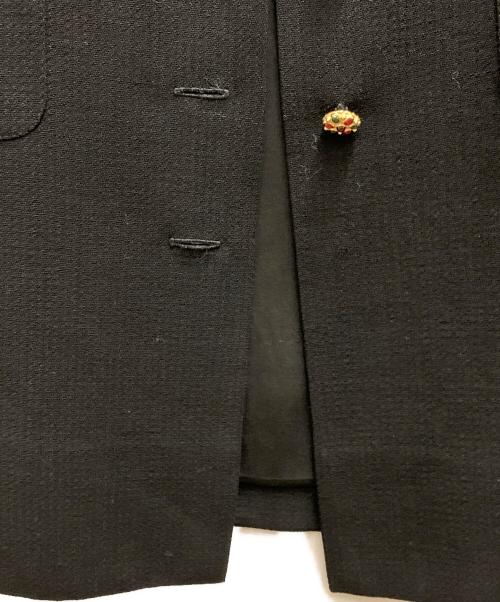 CHANEL（シャネル）CHANEL (シャネル) グリポアボタンロングジャケット/コート ブラック サイズ:40の古着・服飾アイテム