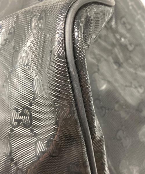 GUCCI（グッチ）GUCCI (グッチ) PVCボストンバッグ ブラックの古着・服飾アイテム