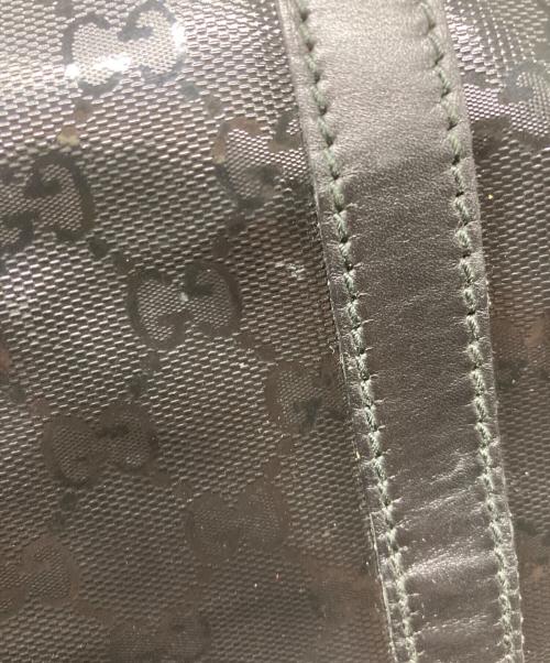 GUCCI（グッチ）GUCCI (グッチ) PVCボストンバッグ ブラックの古着・服飾アイテム