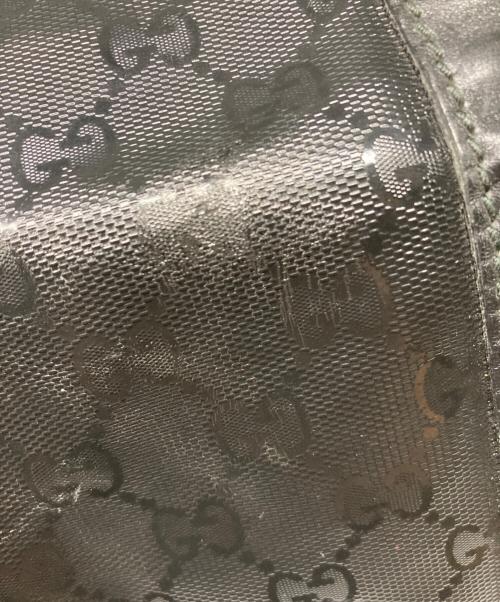 GUCCI（グッチ）GUCCI (グッチ) PVCボストンバッグ ブラックの古着・服飾アイテム