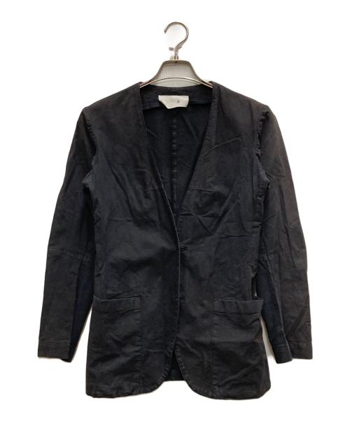 MM6 Maison Margiela（エムエムシックスメゾンマルジェラ）MM6 Maison Margiela (エムエムシックスメゾンマルジェラ) ノーカラージャケット ブラック サイズ:38の古着・服飾アイテム