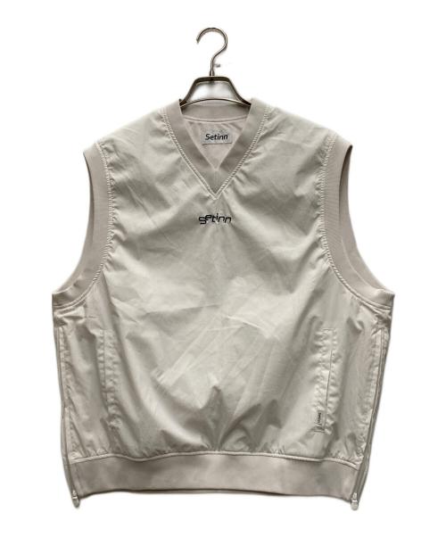 SETINN（セットイン）SETINN (セットイン) Trainer Vest ホワイト サイズ:Mの古着・服飾アイテム