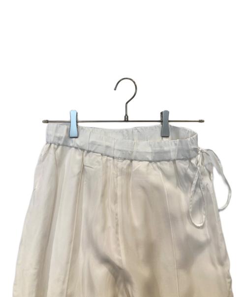 la peau de gem（ラポドゥジェム）la peau de gem (ラポドゥジェム) サテンパンツ GEM-1012 ホワイト サイズ:Mの古着・服飾アイテム