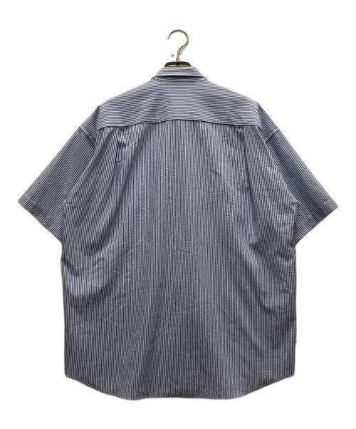 RIDGE MOUNTAIN GEAR（リッジマウンテン ギア）RIDGE MOUNTAIN GEAR (リッジマウンテン ギア) シアサッカーストライプS/Sシャツ ブルー サイズ:Lの古着・服飾アイテム