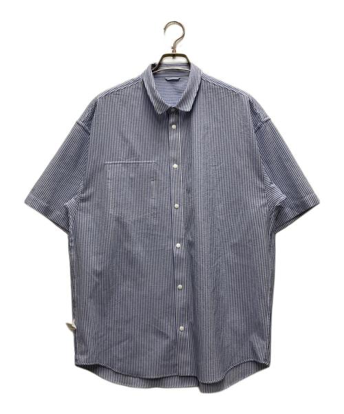 RIDGE MOUNTAIN GEAR（リッジマウンテン ギア）RIDGE MOUNTAIN GEAR (リッジマウンテン ギア) シアサッカーストライプS/Sシャツ ブルー サイズ:Lの古着・服飾アイテム