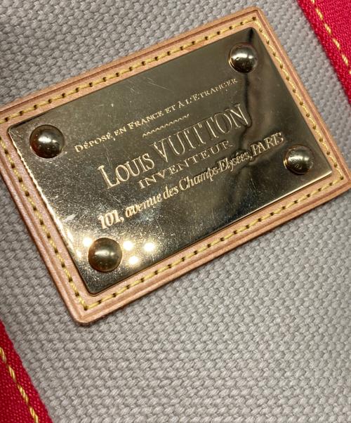 LOUIS VUITTON（ルイ ヴィトン）LOUIS VUITTON (ルイ ヴィトン) トートバッグ ベージュ×レッドの古着・服飾アイテム