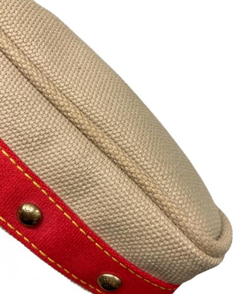 LOUIS VUITTON（ルイ ヴィトン）LOUIS VUITTON (ルイ ヴィトン) トートバッグ ベージュ×レッドの古着・服飾アイテム