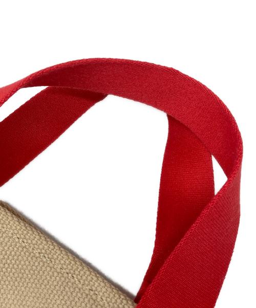 LOUIS VUITTON（ルイ ヴィトン）LOUIS VUITTON (ルイ ヴィトン) トートバッグ ベージュ×レッドの古着・服飾アイテム