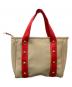 LOUIS VUITTON (ルイ ヴィトン) トートバッグ ベージュ×レッド：42000円