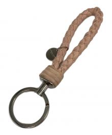 BOTTEGA VENETA（ボッテガベネタ）の古着「イントレチャートキーリング」｜ピンク