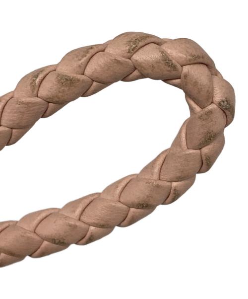 BOTTEGA VENETA（ボッテガベネタ）BOTTEGA VENETA (ボッテガベネタ) イントレチャートキーリング ピンクの古着・服飾アイテム