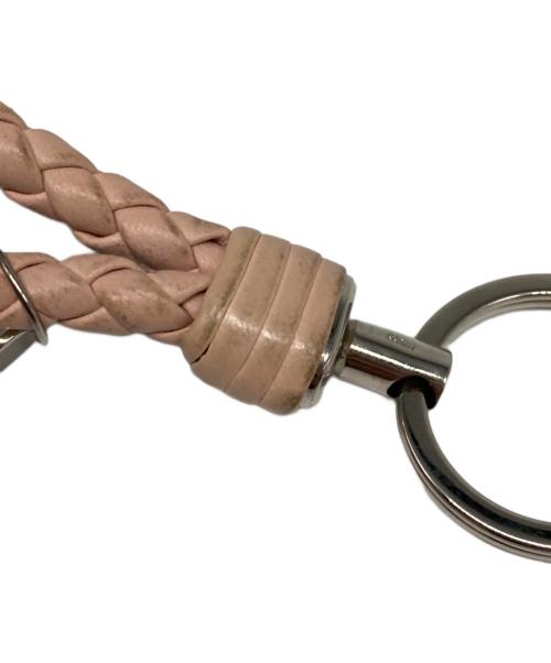 BOTTEGA VENETA（ボッテガベネタ）BOTTEGA VENETA (ボッテガベネタ) イントレチャートキーリング ピンクの古着・服飾アイテム