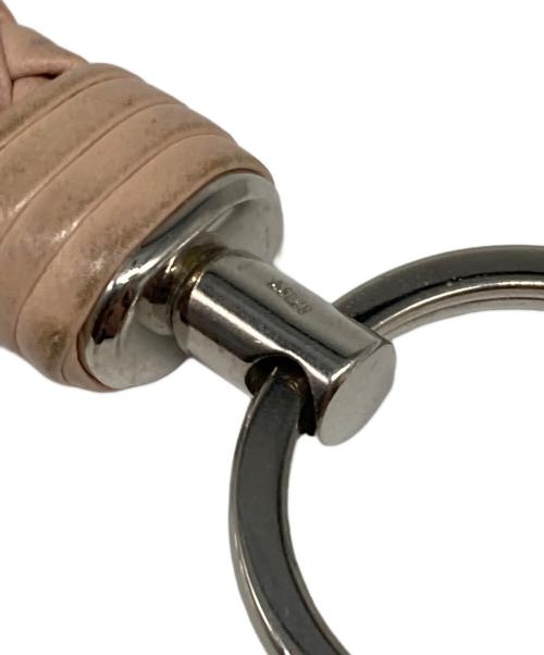 BOTTEGA VENETA（ボッテガベネタ）BOTTEGA VENETA (ボッテガベネタ) イントレチャートキーリング ピンクの古着・服飾アイテム