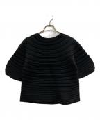 PLEATS PLEASEプリーツプリーズ）の古着「MUSHROOM KNIT Top」｜ブラック