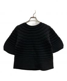 PLEATS PLEASE（プリーツプリーズ）の古着「MUSHROOM KNIT Top」｜ブラック