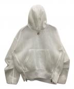 PRANK PROJECTプランクプロジェクト）の古着「Double Face Mesh Over Hoodie」｜ホワイト
