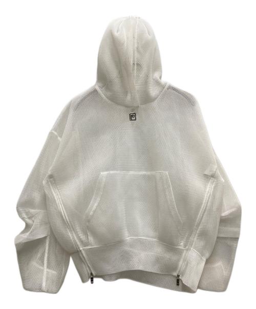 PRANK PROJECT（プランクプロジェクト）PRANK PROJECT (プランクプロジェクト) Double Face Mesh Over Hoodie ホワイト サイズ:FREEの古着・服飾アイテム