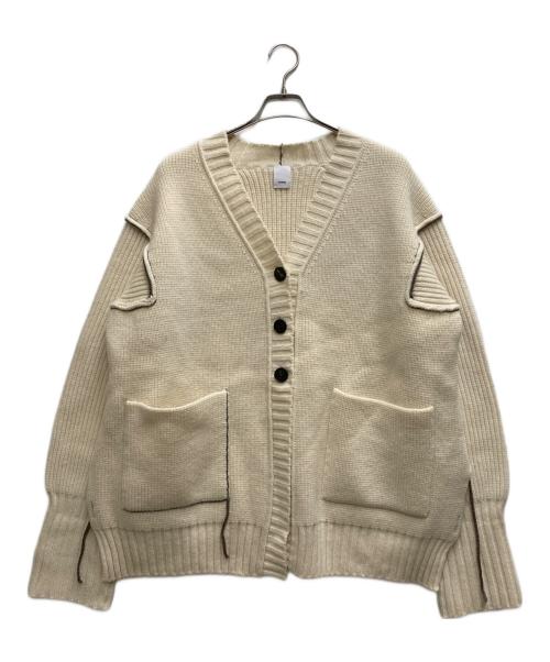 IHNN（イン）IHNN (イン) カラーステッチカーディガン ホワイト サイズ:ｆreeの古着・服飾アイテム