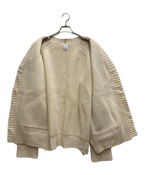 IHNN（イン）IHNN (イン) カラーステッチカーディガン ホワイト サイズ:ｆreeの古着・服飾アイテム