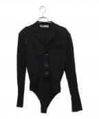 PRANK PROJECTプランクプロジェクト）の古着「Jacket Romper Knit」｜ブラック