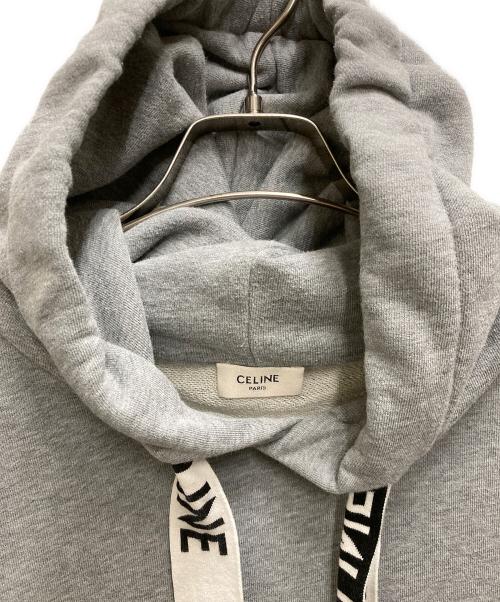 CELINE（セリーヌ）CELINE (セリーヌ) フード付 ルーズスウェットシャツ グレー サイズ:Lの古着・服飾アイテム