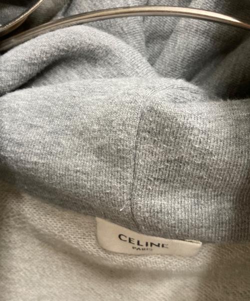 CELINE（セリーヌ）CELINE (セリーヌ) フード付 ルーズスウェットシャツ グレー サイズ:Lの古着・服飾アイテム