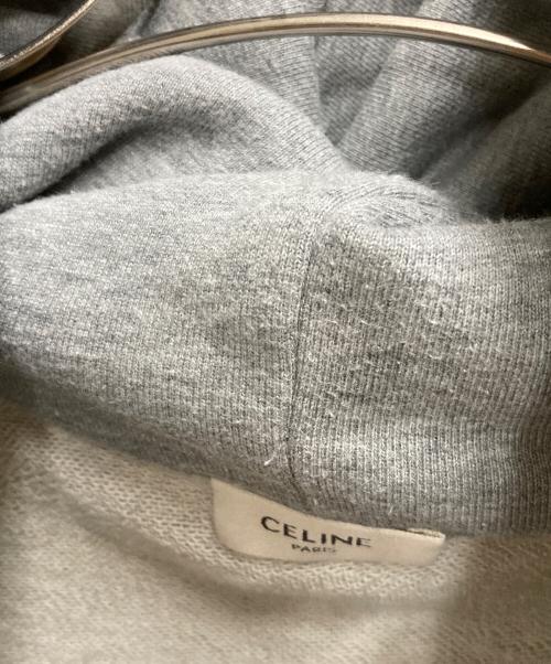 CELINE（セリーヌ）CELINE (セリーヌ) フード付 ルーズスウェットシャツ グレー サイズ:Lの古着・服飾アイテム