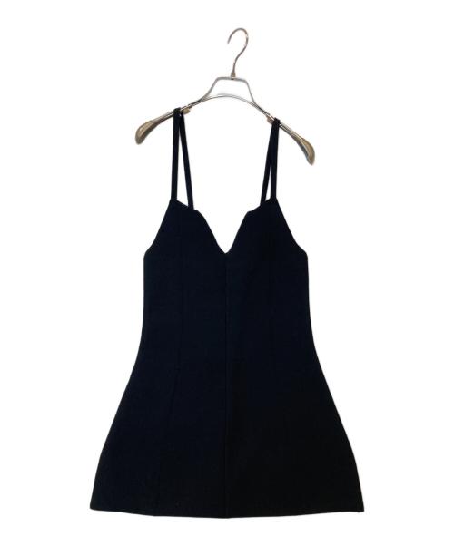 Ameri（アメリ）Ameri (アメリ) PEPLUM FLARE BUSTIER KNIT（ペプラムフレアビスチェニット） 02220191530 ブラック サイズ:FREEの古着・服飾アイテム
