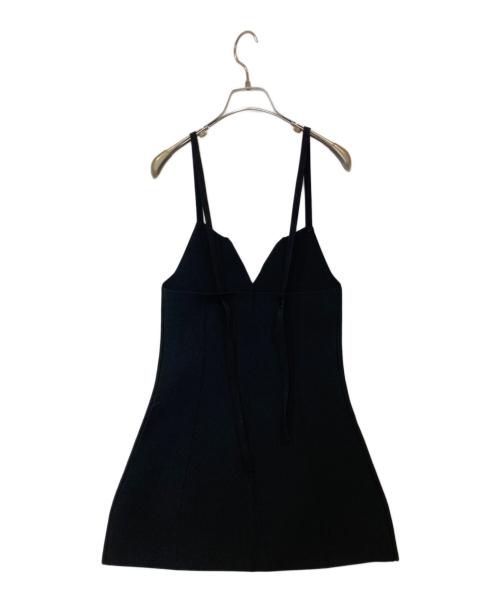 Ameri（アメリ）Ameri (アメリ) PEPLUM FLARE BUSTIER KNIT（ペプラムフレアビスチェニット） 02220191530 ブラック サイズ:FREEの古着・服飾アイテム