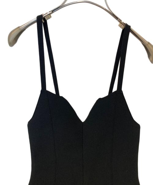 Ameri（アメリ）Ameri (アメリ) PEPLUM FLARE BUSTIER KNIT（ペプラムフレアビスチェニット） 02220191530 ブラック サイズ:FREEの古着・服飾アイテム