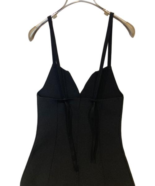 Ameri（アメリ）Ameri (アメリ) PEPLUM FLARE BUSTIER KNIT（ペプラムフレアビスチェニット） 02220191530 ブラック サイズ:FREEの古着・服飾アイテム