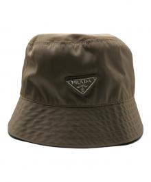 PRADA（プラダ）の古着「ナイロンバケットハット」｜ピンクベージュ