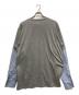 MM6 Maison Margiela (エムエムシックスメゾンマルジェラ) 切替Tシャツ グレー×ブルー サイズ:S：8000円