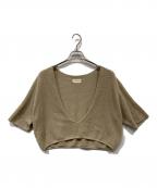 MEYANEメヤネ）の古着「LONG SLIT HALF KNIT（ロングスリットハーフニット）MEY-2103」｜ベージュ