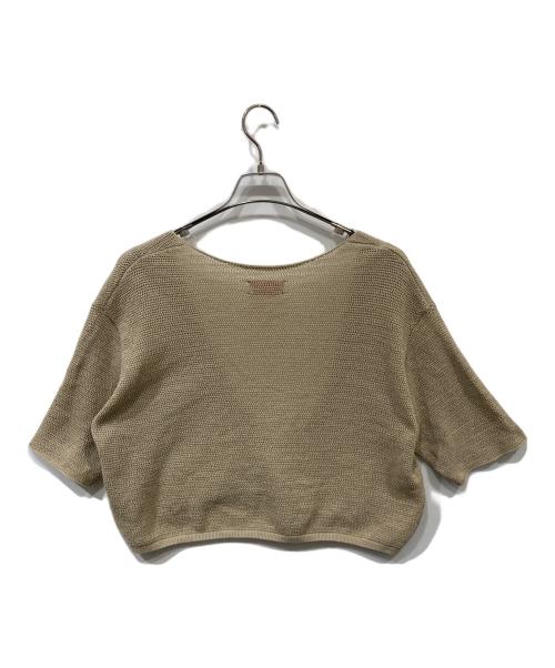 MEYANE（メヤネ）MEYANE (メヤネ) LONG SLIT HALF KNIT（ロングスリットハーフニット）MEY-2103 ベージュ サイズ:Freeの古着・服飾アイテム