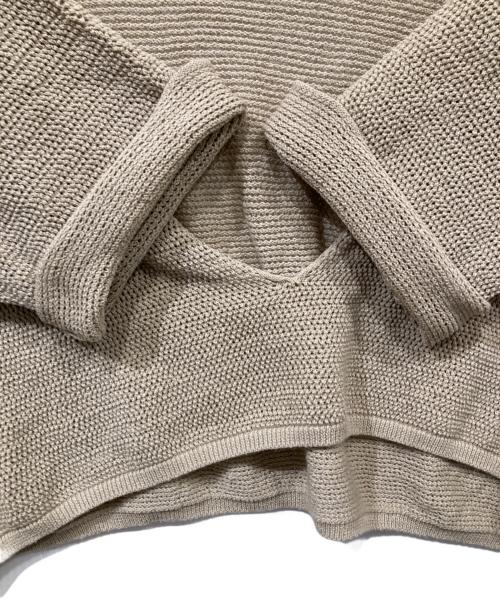MEYANE（メヤネ）MEYANE (メヤネ) LONG SLIT HALF KNIT（ロングスリットハーフニット）MEY-2103 ベージュ サイズ:Freeの古着・服飾アイテム