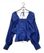 JUN MIKAMIジュン ミカミ）の古着「アルモブロードスクエアネックブラウス」｜ネイビー