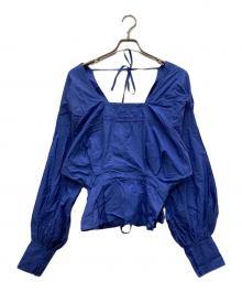 JUN MIKAMI（ジュン ミカミ）の古着「アルモブロードスクエアネックブラウス」｜ネイビー